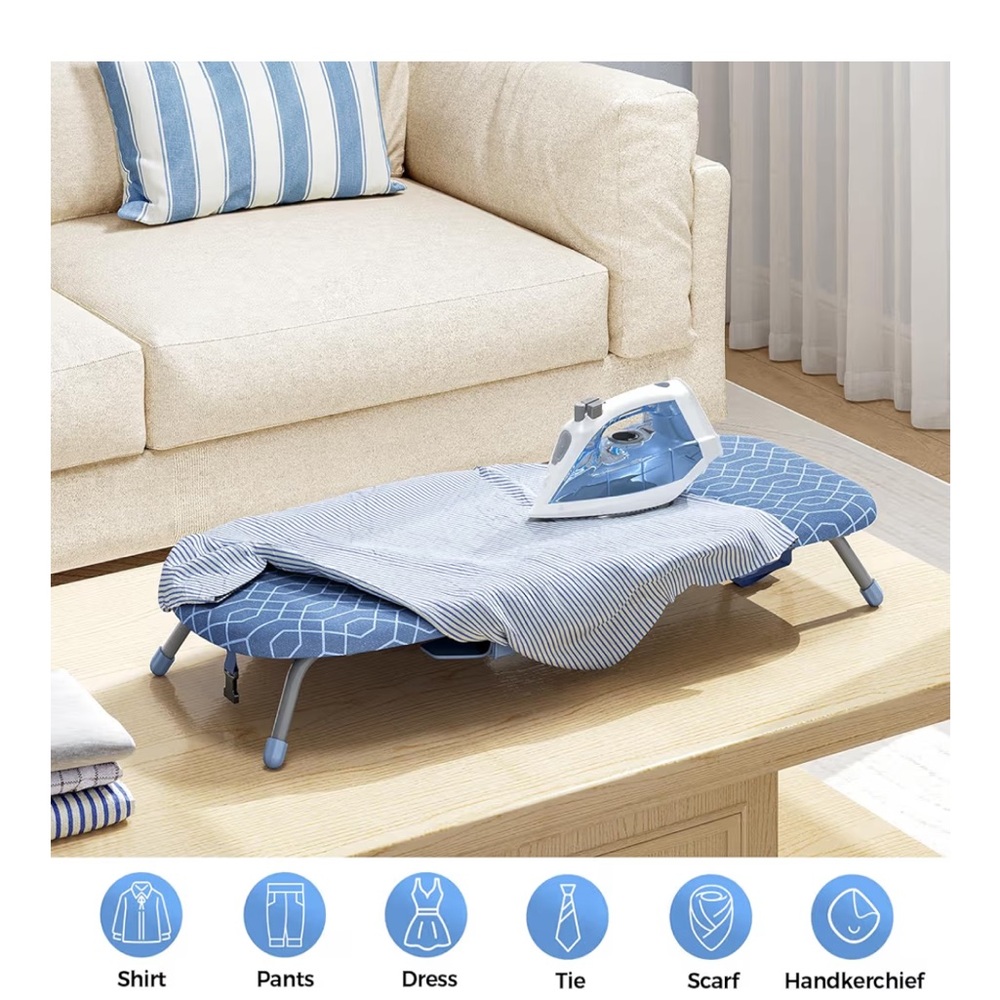 New $50 Tabletop Folding Ironing Board For Travel or Small Spaces